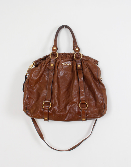 Miu Miu Vitello Lux Shopper Bag ( 36 x 33 size)