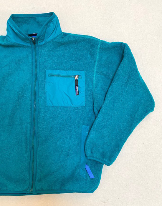 80&#039;s VINTAGE PATAGONIA PILE JACKET ( MADE IN U.S.A,  WOMEN M size )