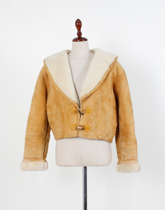 agalee vintage sheepskin jacket ( sheepskin, S size )