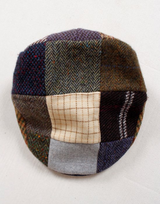 Hanna Hats of DONEGAL Tweed Patch Cap ( Made in IRELAND , XL size )