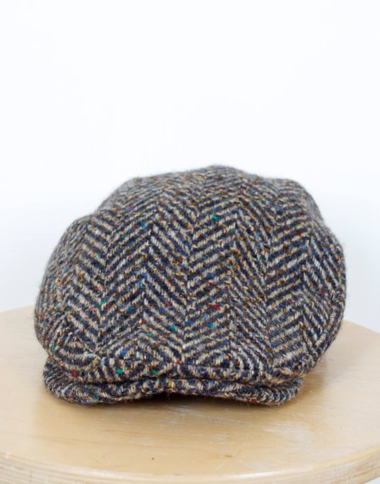 B STARK Donegal Tweed Hunting Cap ( Made in IRELAND , 58 size )