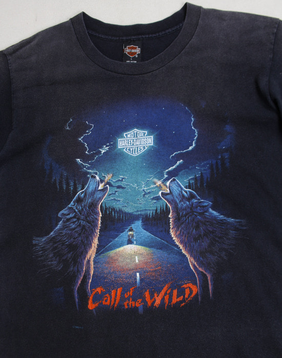 95&#039;s Harley-Davidson Call of the Wild PRECISION T-SHIRT ( Made in U.S.A. , L size )