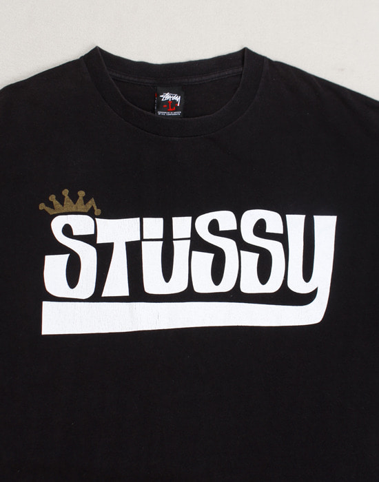 Stussy NY L T LA Print T Shirt  ( L size )