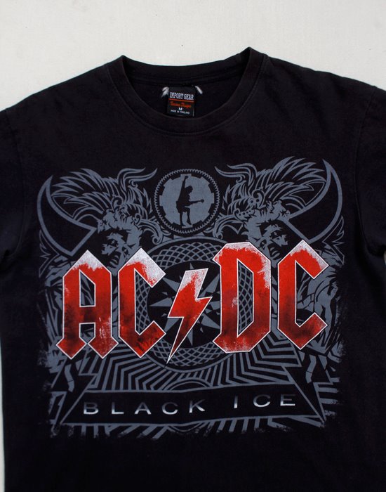 AC/DC BLACK ICE VINTAGE T-SHIRT ( M size )
