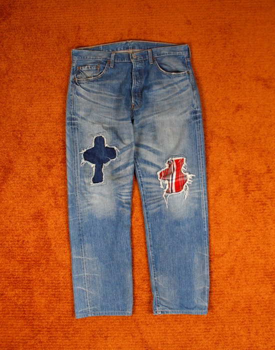Levi&#039;s 501 Punk Cross Custom Pants ( 36 inc )