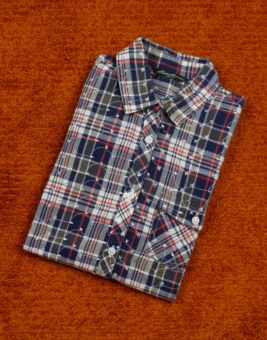 EDDIE BAUER check shirt ( MADE IN INDIA, S size )
