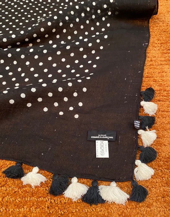 tricot COMME des GARCONS LINEN SCARF ( MADE IN INDIA )