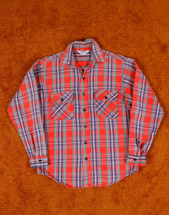 90&#039;s FIVE BROTHER HEAVY FLANNEL SHIRT ( MADE IN U.S.A. , M size )