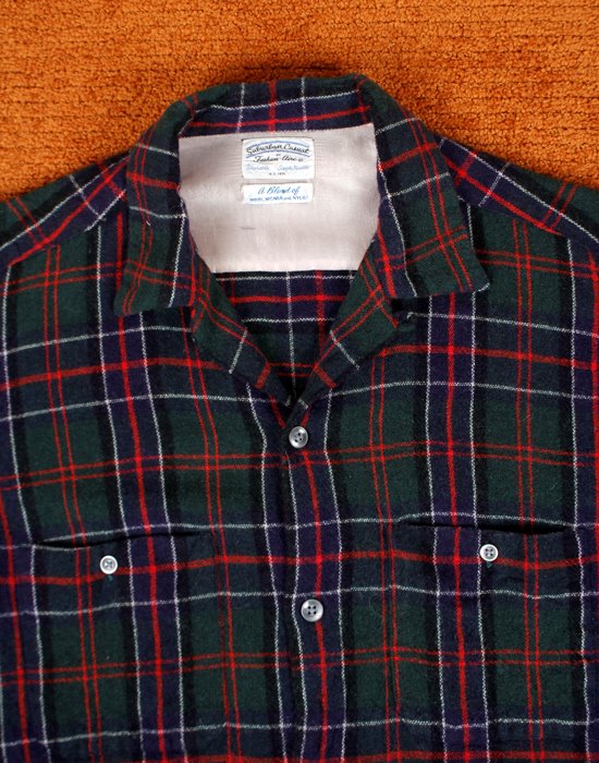 1950&#039;s Sulwlan Casual Shirts ( a Blend of  Wool Vicara And Nylon , Made in U.S.A. , 16~16 1/2 size )