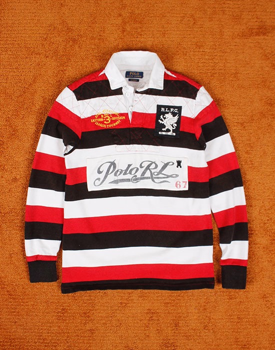 Polo Ralph Lauren Rugby Shirt ( Custom Fit, M size )