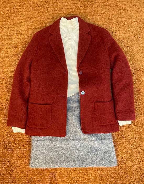 MOHAIR WOOL JACKET ( S size )