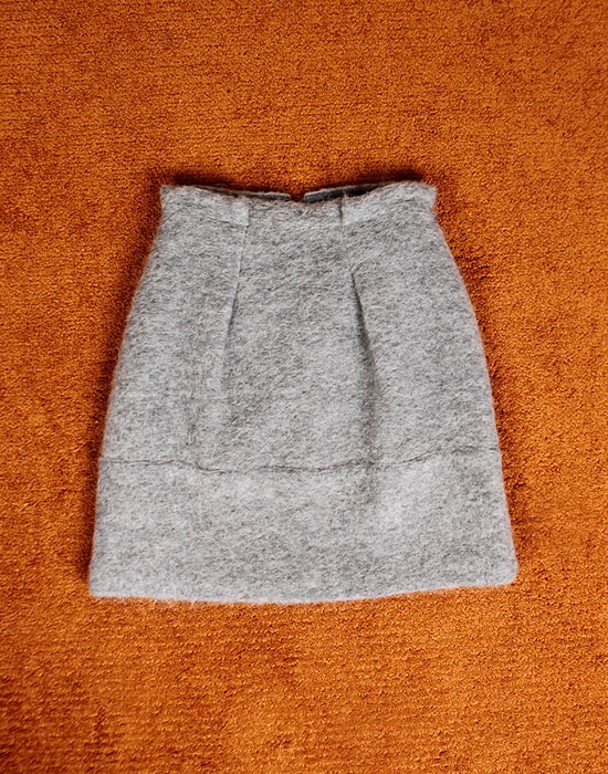 apuweiser riche alpaca + mohair skirt ( MADE IN JAPAN, XS size )