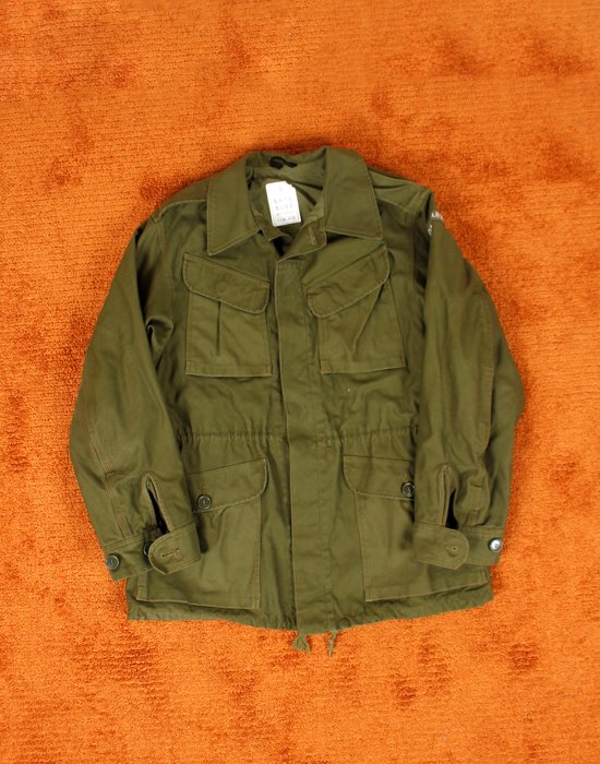80&#039;s Danish Royal Army O.D. M58 Field Jacket ( Made in DENMARK , S size )