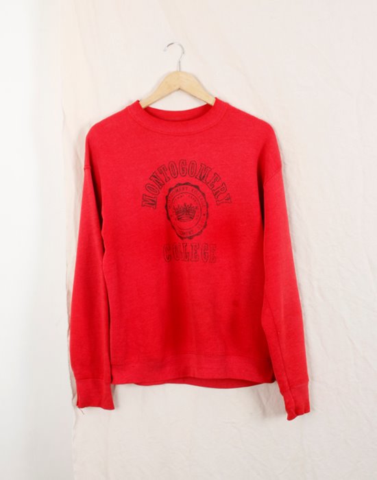 90&#039;s FRUIT OF THE LOOM _ MONTGOMERY COLLEGE SWEAT SHIRT ( Made in U.S.A. , 50/50 , M size )