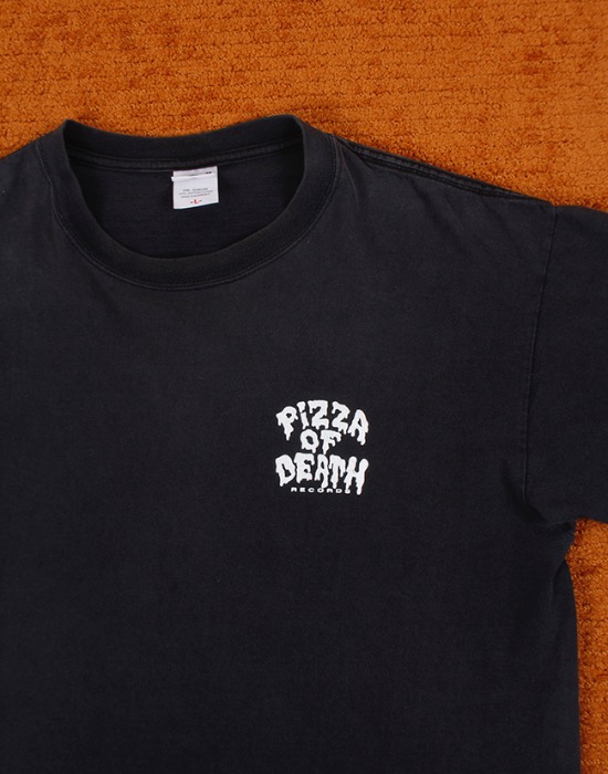 Pizza of Death Records Vintage T-shirt ( L size )