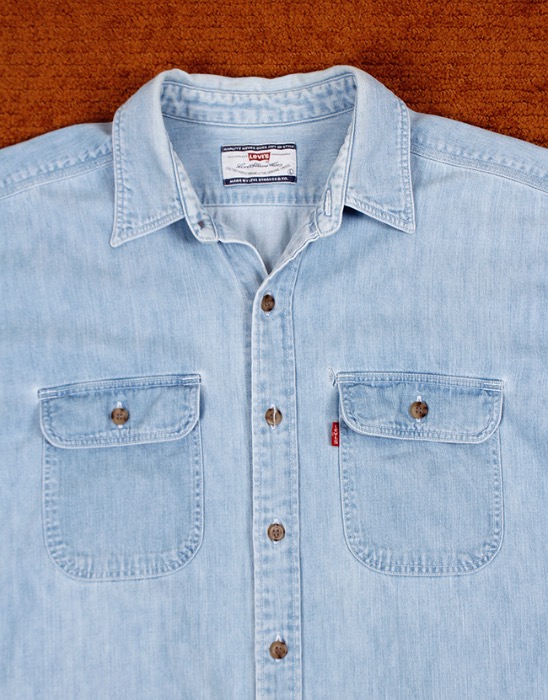 90&#039;s Vintage Levis Denim Shirt ( Made in JAPAN , L size )