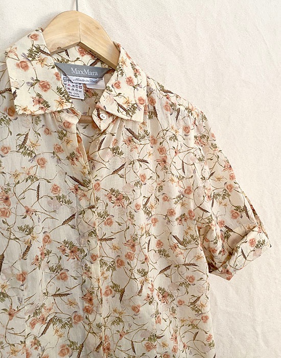 MaxMara Floral Shirt ( MADE IN ITALY, S size )