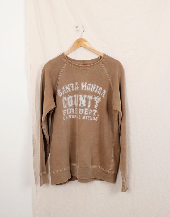 BARNS OUT FITTERS  SANTA MONICA COUNTY FIRE DEPT SWEAT SHIRT ( MADE IN JAPAN , L size )