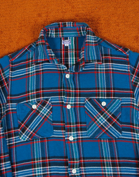 BEAMS WORKCLOTHING COLOR CHECK SHIRT ( Made in JAPAN , M size )