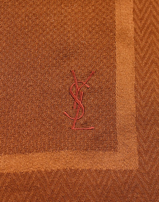 YvesSaintLaurent silk + wool scarf ( 132 x 131 )