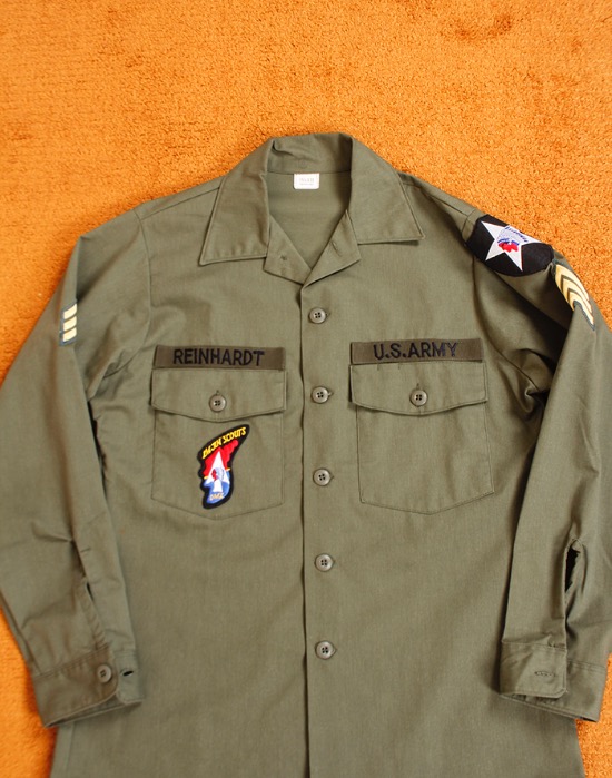 1987&#039;s  OG-507 UTILITY SHIRT IMJINSCOUT PATCH Ver.( Made in U.S.A. 15 1/2 X 33  )