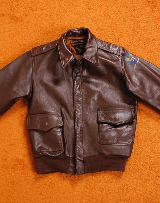 TYPE A-2 Flight Jacket   J.A. DUBOW W535-AC-27798  ( HorseHide , Made in U.S.A. , 34 size )