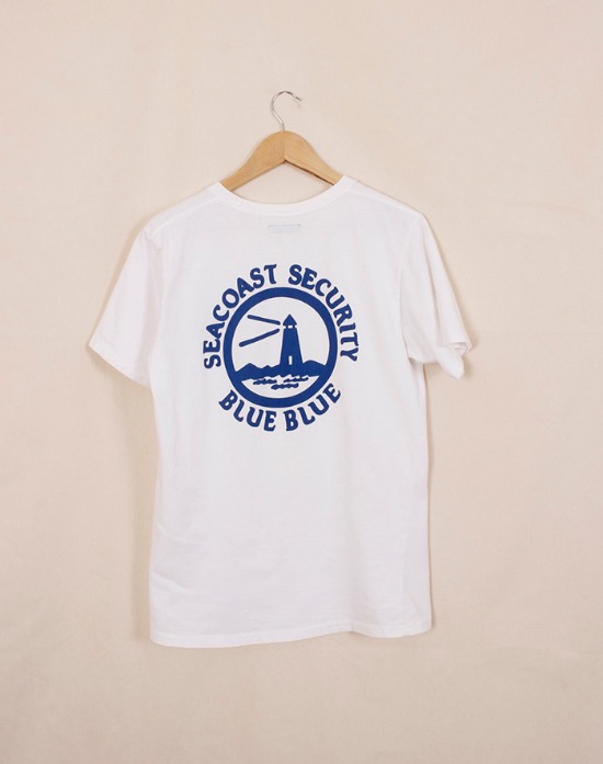 BLUE BLUE JAPAN SEACOAST SECURITY T-SHIRT ( MADE IN JAPAN , 2 size )