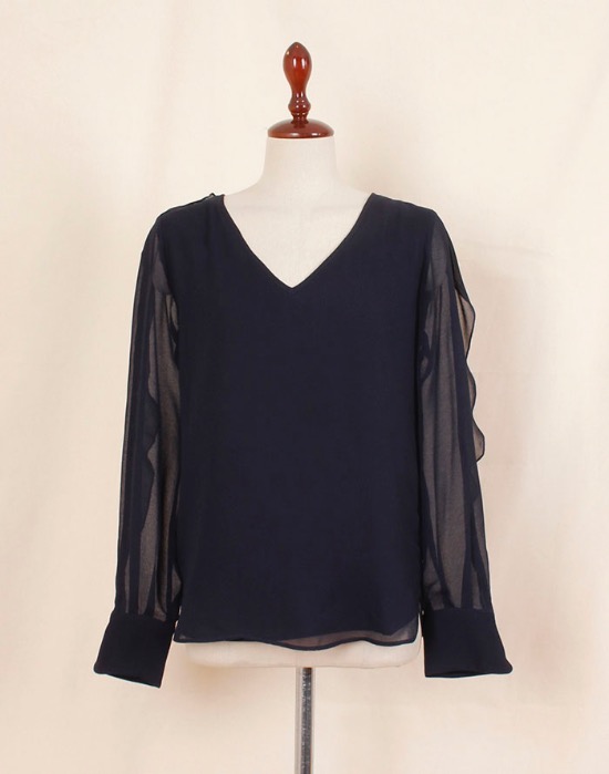 SEE BY CHLOE Navy Blouse ( S size )