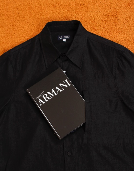 ARMANI JEANS LINEN SHIRT ( Made in ITALY , M size )