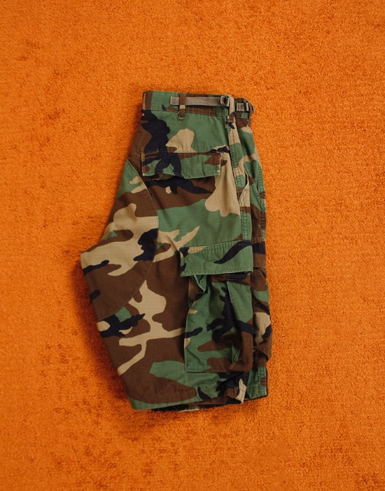 90&#039;s US ARMY BDU WOODLAND CUT TROUSERS (  Made in U.S.A. , S/R Size )