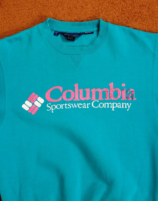 80&#039;s Columbia Radlal Sleeve Sweat Shirt ( Made in Taiwan , L size )