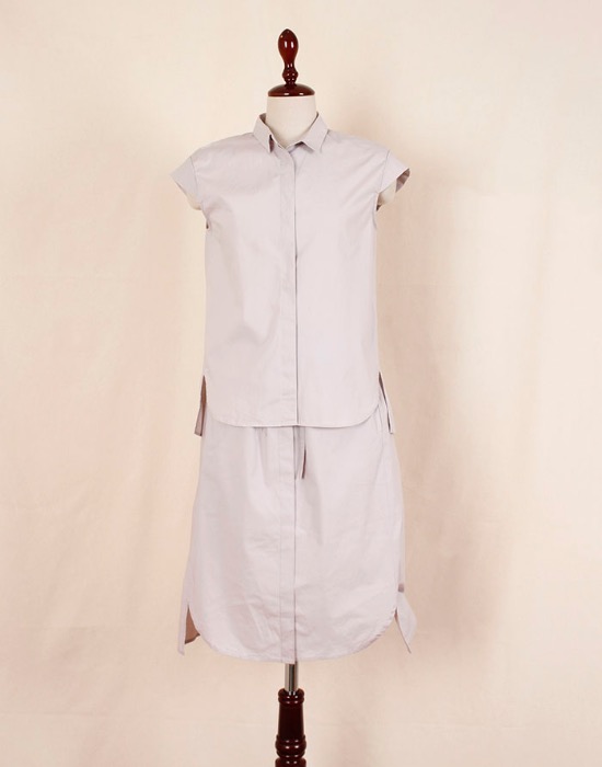 TOMORROWLAND KNOTT _ Shirt + Skirt SET ( MADE IN JAPAN, S size )