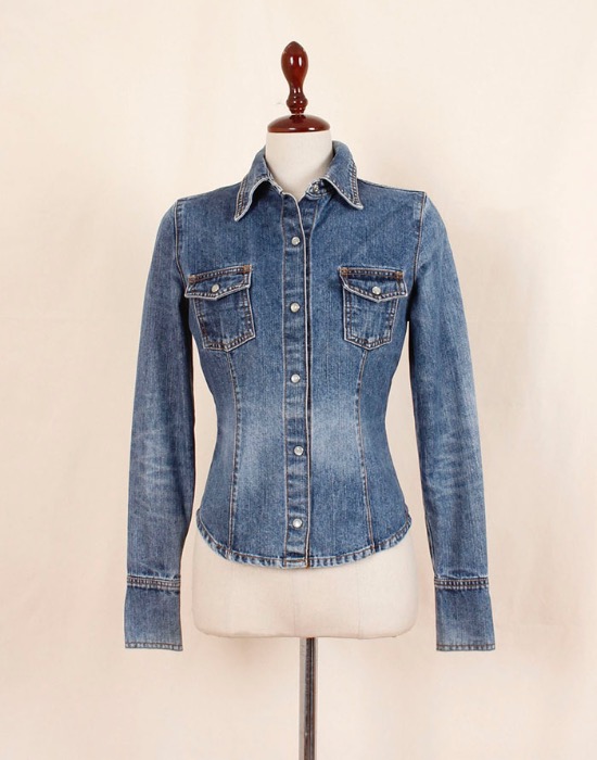 JUICY COUTURE JEANS Denim Shirt (MADE IN UI.S.A,  M size )