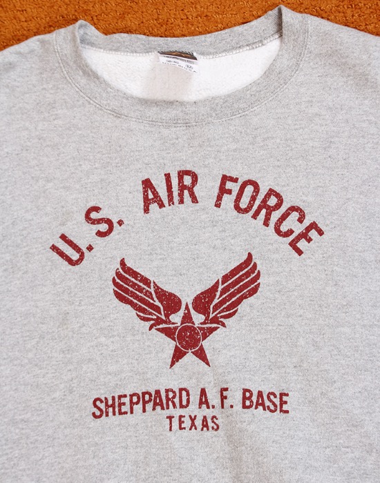 USAF ALPHA INDUSTRIES X EDWIN  VINTAGE SWEAT SHIRT ( MADE IN U.S.A. M size )