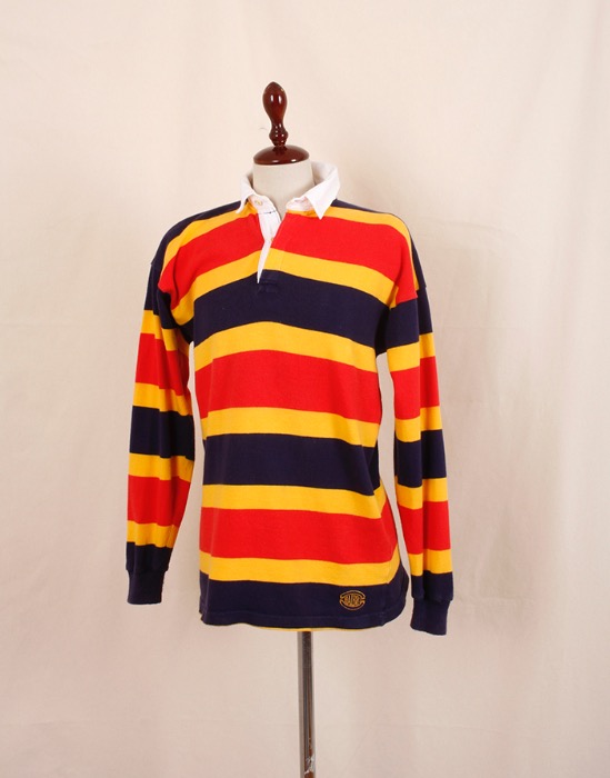 90&#039;s HALBRO SPORTS RUGBY SHIRT ( Made in Britian , Women&#039;s  size )