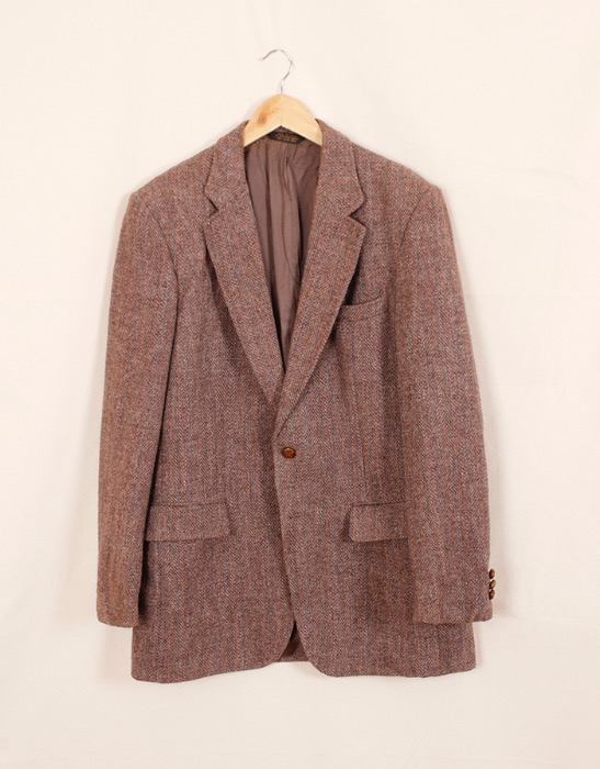 1970&#039;s Lanier Harris Tweed Fabric Jacket ( Made in U.S.A. 42L size )