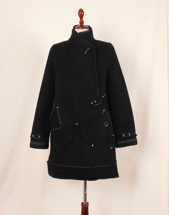 2die4 antonio berardi black coat ( MADE IN ITALY, M size )