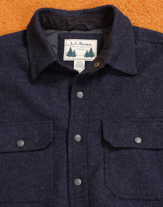 L.L.Bean Quilting Lined Wool Shirts ( XL size )