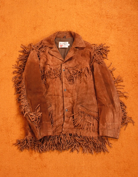 70&#039;s Sears The Leather Shop Western Suede Fringe Jacket ( Made in U.S.A. , 42 Tall size )