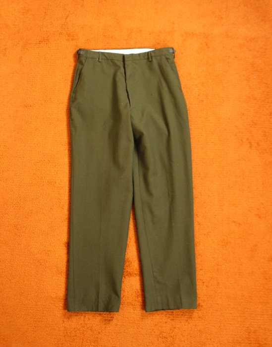 80&#039;s M-1951 OG-108 Wool Field Trousers ( Dead Stock , Made in U.S.A. , L / L size )