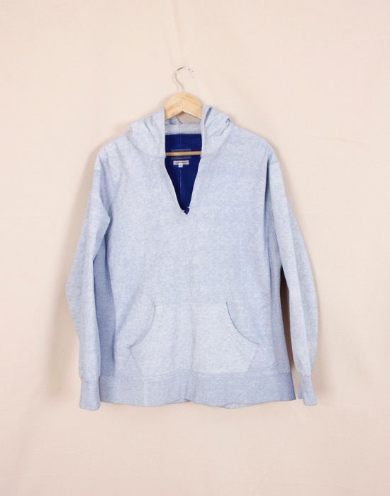 BLUE BLUE PURE INDIGO PAINT COATING HOODIE ( Made in JAPAN , 3 size )
