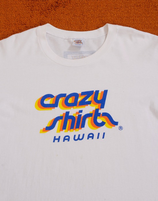 80&#039;s CRAZY SHIRTS _ HAWAII LOGO T-SHIRTS ( Made in U.S.A. , L size )