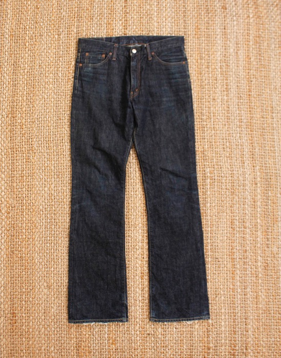 Hinoya Burgus Plus Lot 600 Flare Denim Pants ( Made in JAPAN , 33 size )