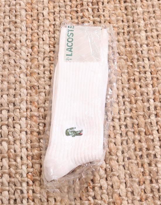 Lacoste Cotton Crew Socks ( Made in JAPAN ,  240~260mm )
