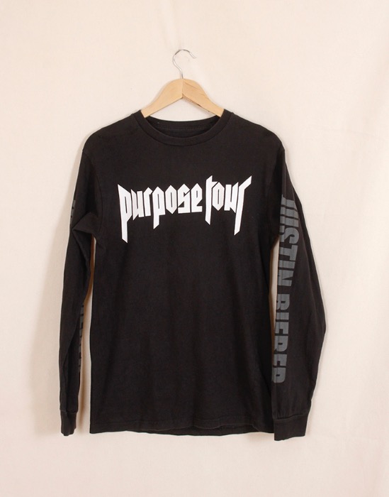 2017&#039;s  Bieber Purpose Tour  L/S T-shirt ( M  size )