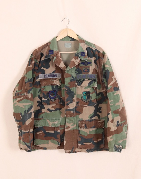 80&#039;s US AIRFORCE  WOODLAND BDU JACKET ( MADE IN U.S.A. L/R size )