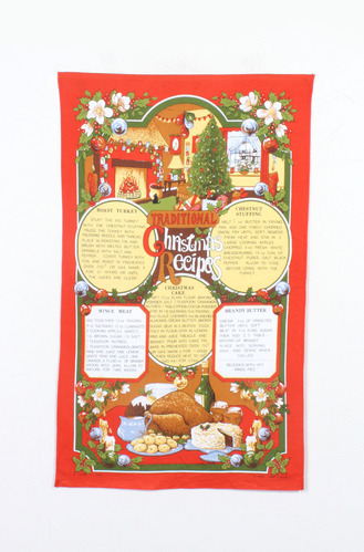Christmas Recipes (all cotton, made in Britain)