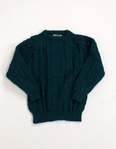 80&#039;s CladyKnit Donegal Handcraft Fisherman Knit ( Made in Ireland , 38 size )