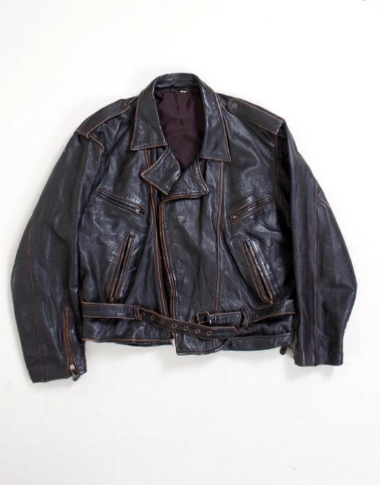 90&#039;s Motorcycle Leather Rider Jacket ( Made in U.S.A. , L size )