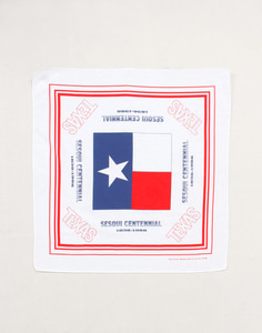 Texas Sesqui-Centennial 1836 - 1986 BANDANA ( MADE IN U.S.A )